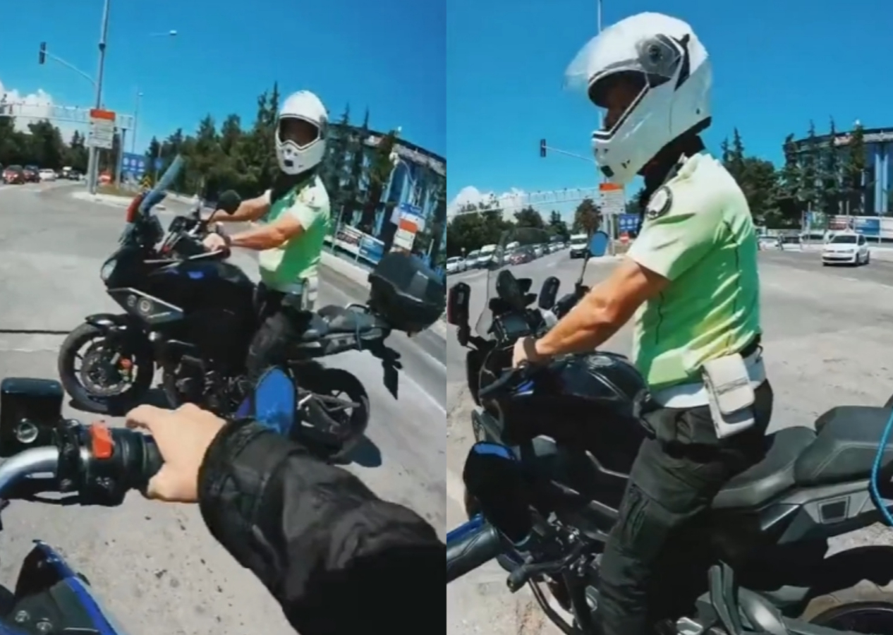 Samsun'da bir trafik polisinin motorcu gence uyarıları gündem oldu: Sözleri duygulandırdı