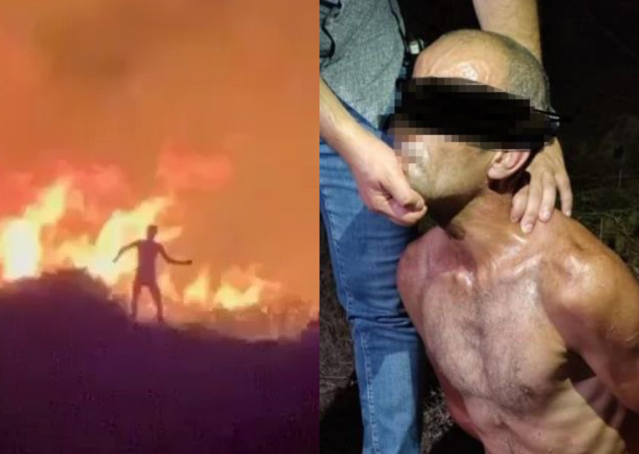 Çeşme kundakçısı yakalandı: Alevlerin arasında böyle dolaştı