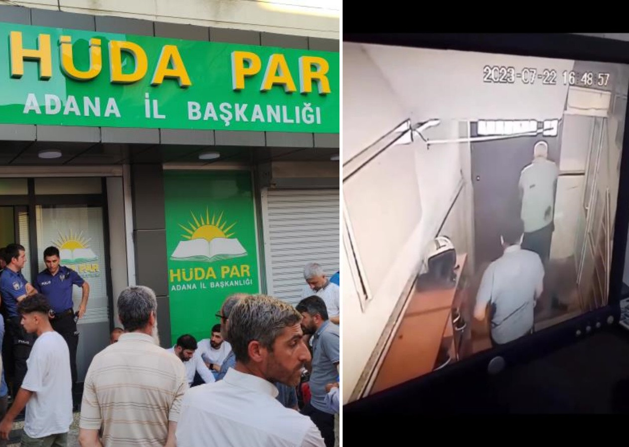 HÜDA PAR Adana İl Başkanlığı'na saldırı! Yeni görüntüler ortaya çıktı...