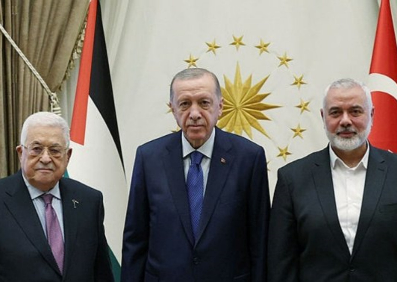 Külliye'de önemli kabul: Cumhurbaşkanı Erdoğan, Filistin Devlet Başkanı Abbas ile bir araya geldi!