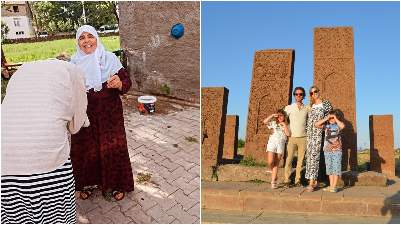 Bitlis'in Alman gelini Wilma Elles, kayınvalidesinin elini öpmeye gitti! Büryan yedi, Van Gölü'nde yüzdü