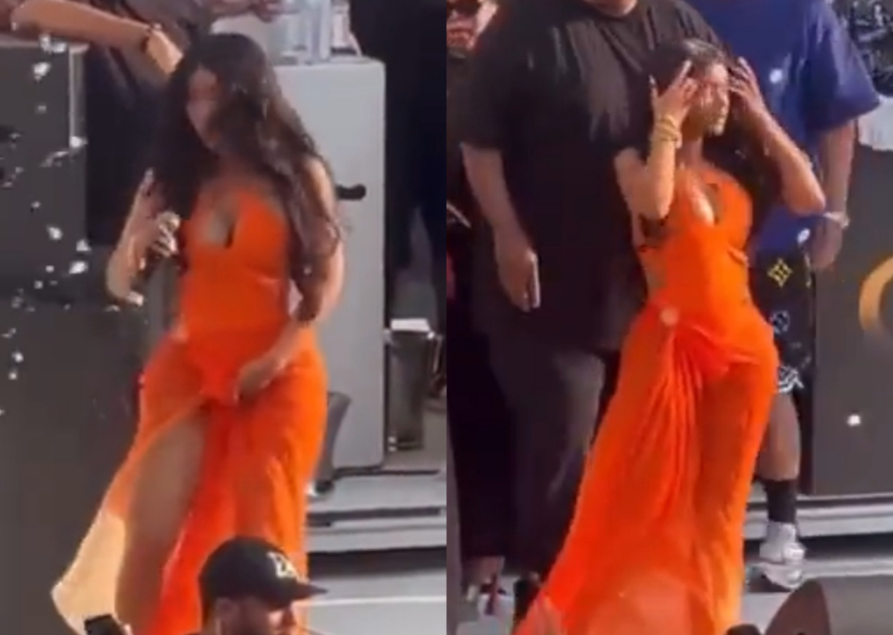 Dünyaca ünlü rapçi Cardi B, konserde sinirlendiği seyirciye mikrofon fırlattı