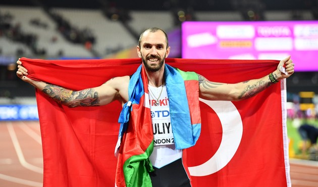 Ramil Guliyev 200 metrede altın madalya kazandı...