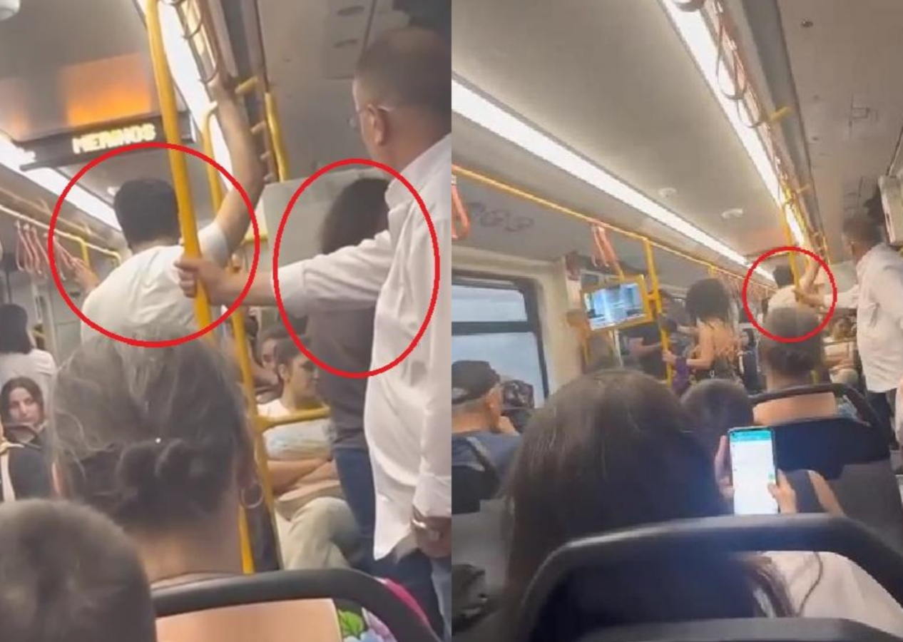 Metroda eşini evli bir kadınla yakaladı! O anlar anbean kaydedildi: "O eve giremeyeceksin artık"