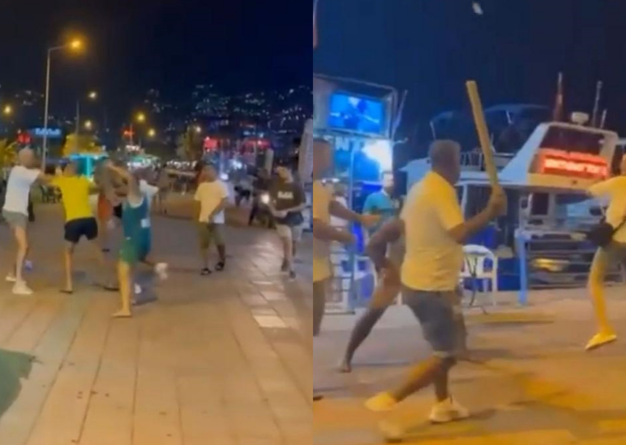 Tek başına 6 kişiye direndi! Gurbetçi turiste sopalı saldırı
