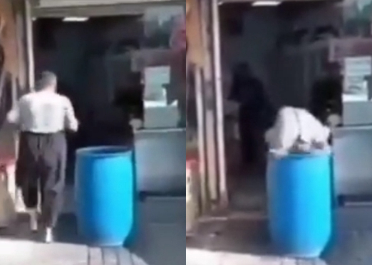 Serinlemek için girdiği fıçıda az kalsın boğuluyordu