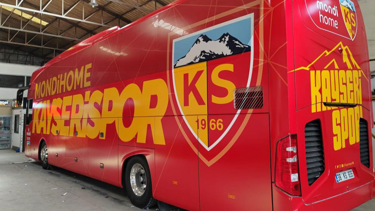 Kayserispor otobüsüne yeni makyaj