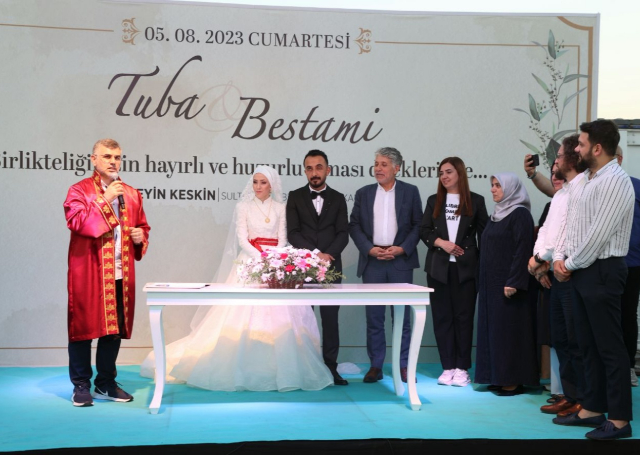 Başkan Keskin Depremzede Gençlerin Nikahını Kıydı