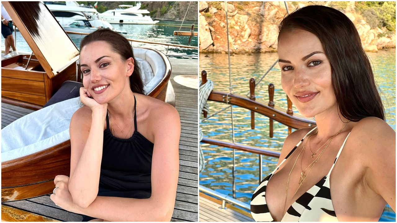 Tatil pozlarını paylaşmaya doyamadı! Fahriye Evcen'den teknede dudak uçuklatan kareler