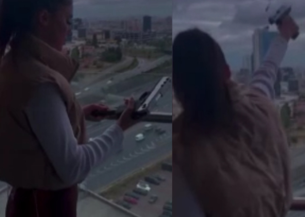 Bu kez kadın maganda: Balkona çıkıp böyle ateş etti