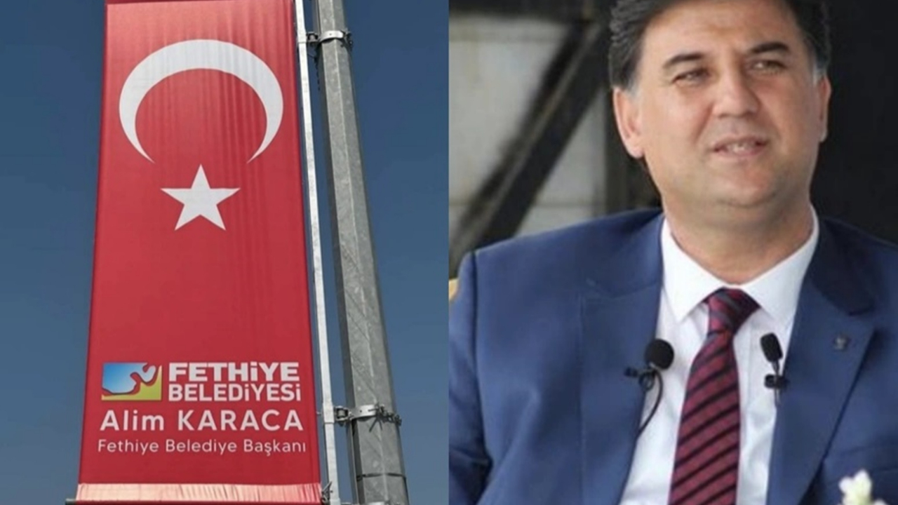 Türk bayrağına adını yazdıran CHP'li Fethiye Belediye Başkanı Alim Karaca'ya soruşturma!