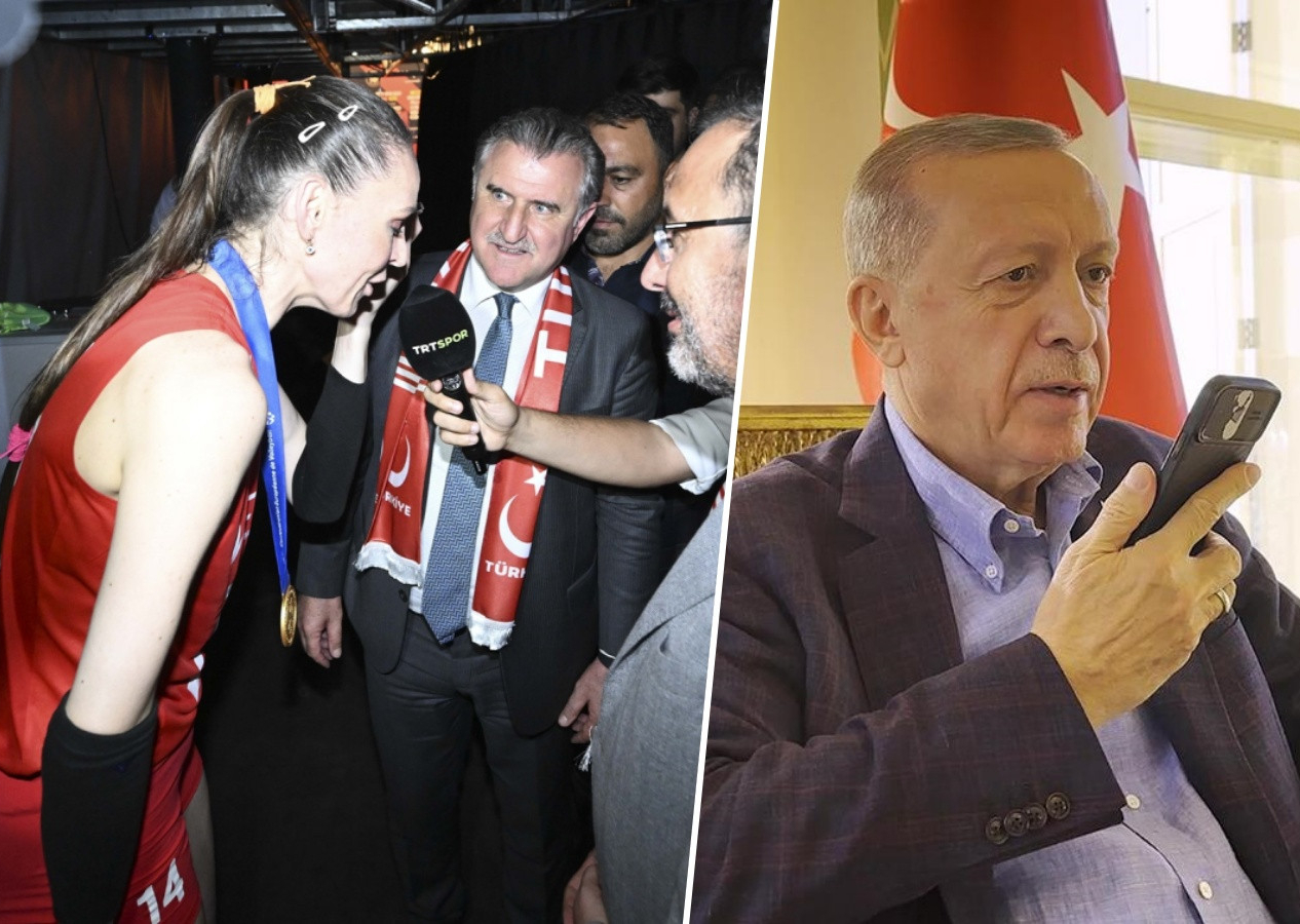 Cumhurbaşkanı Erdoğan, şampiyonluk sonrası kaptan Eda Erdem ile konuştu! "Çok çekişmeliydi..."