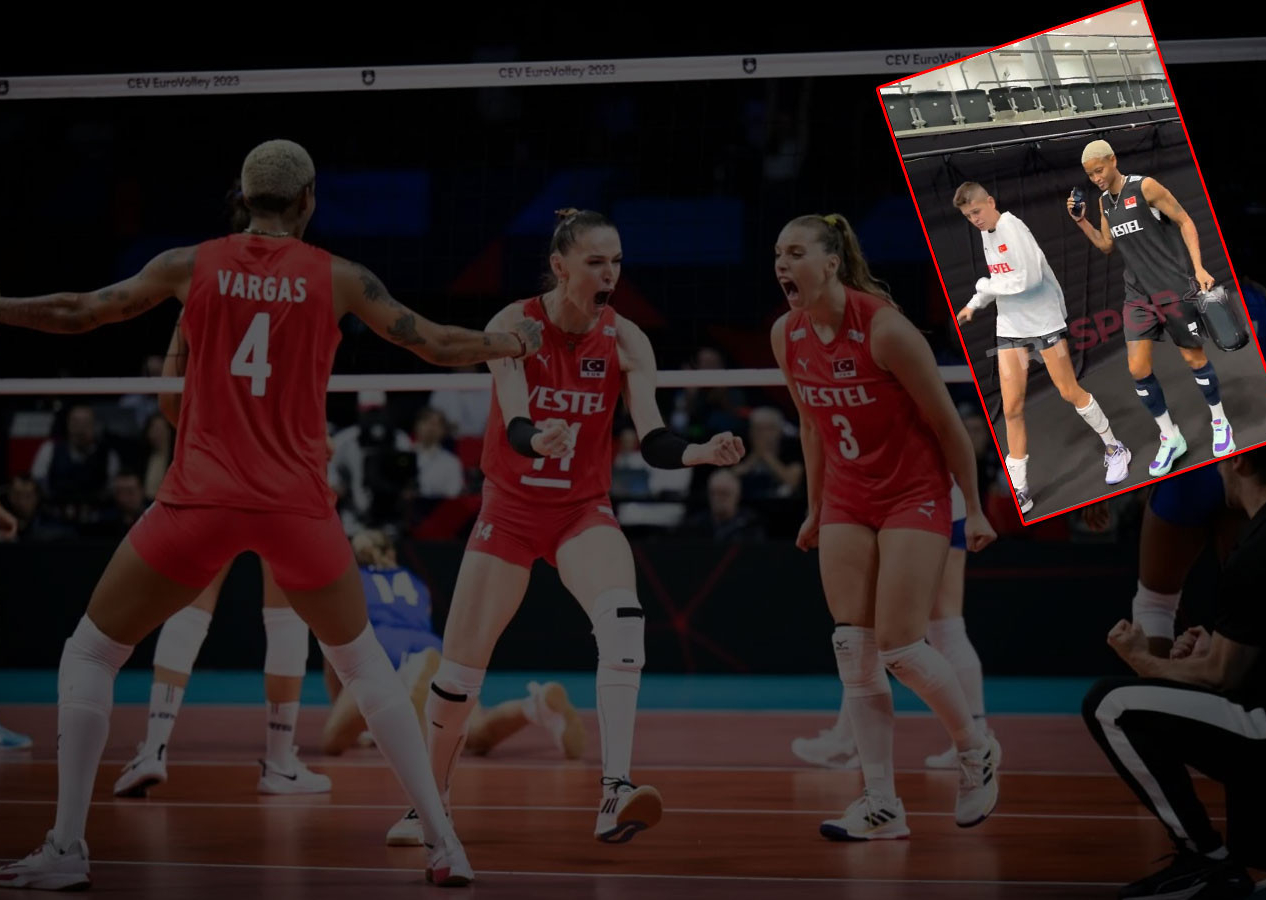 Filenin Sultanları Sırbistan finaline hazır! Vargas'la Ebrar Karakurt parkeye oynaya oynaya geldi