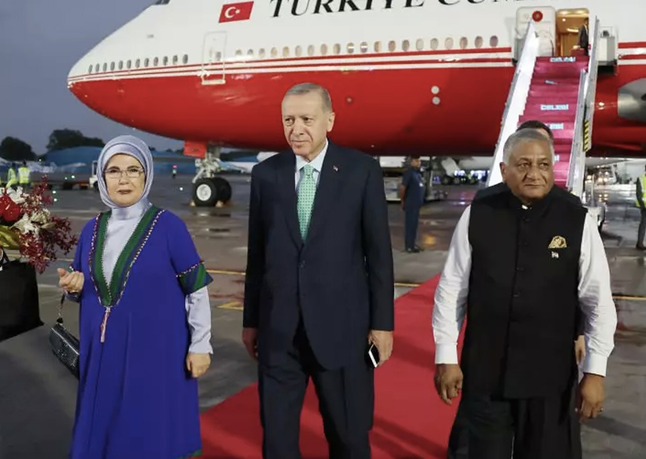 Cumhurbaşkanı Erdoğan Hindistan'da! Böyle karşılandı
