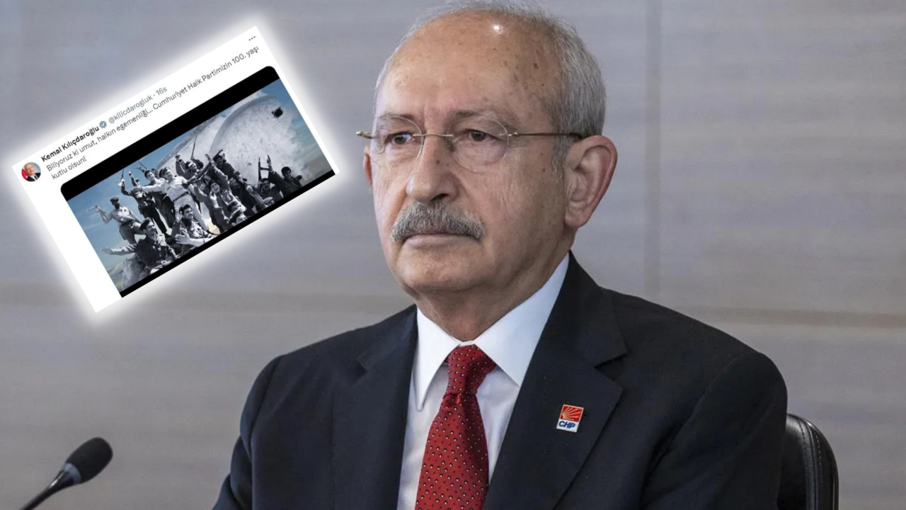 CHP kafasını kuma gömdü: Kemal Kılıçdaroğlu'nun paylaştığı ve EOKA'lı teröristlerin yer aldığı skandal görüntü hala kaldırılmadı!