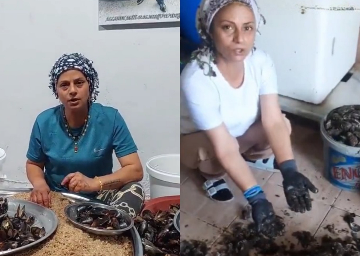 "Midye başlı başına bir çöp" diyen midyeci kadın yeni videosunda isyan etti: "Sözlerimi kırpmışlar"