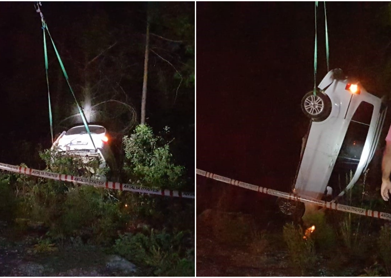 Antalya'da kan donduran cinayet! Şarampole yuvarlanmış araçta boğazı kesik halde bulundu