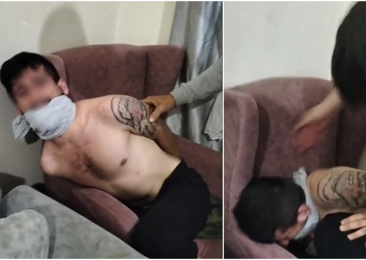 Kaçırdıkları genci tekme, tokat ve yumruklarla dövdüler! İşkence görüntülerini paylaştılar