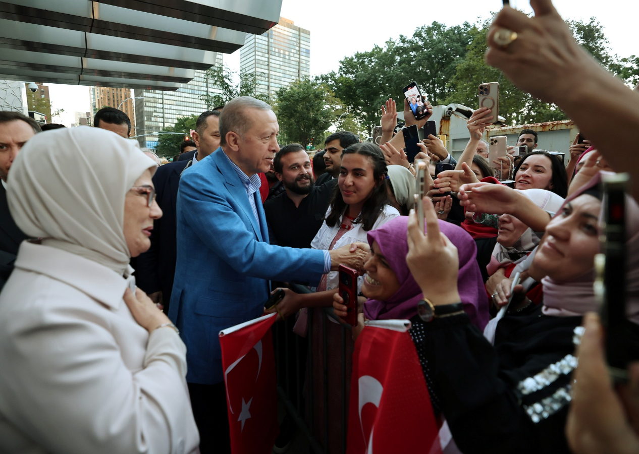 Cumhurbaşkanı Erdoğan’a New York’ta sevgi seli: Coşkuyla karşılandı