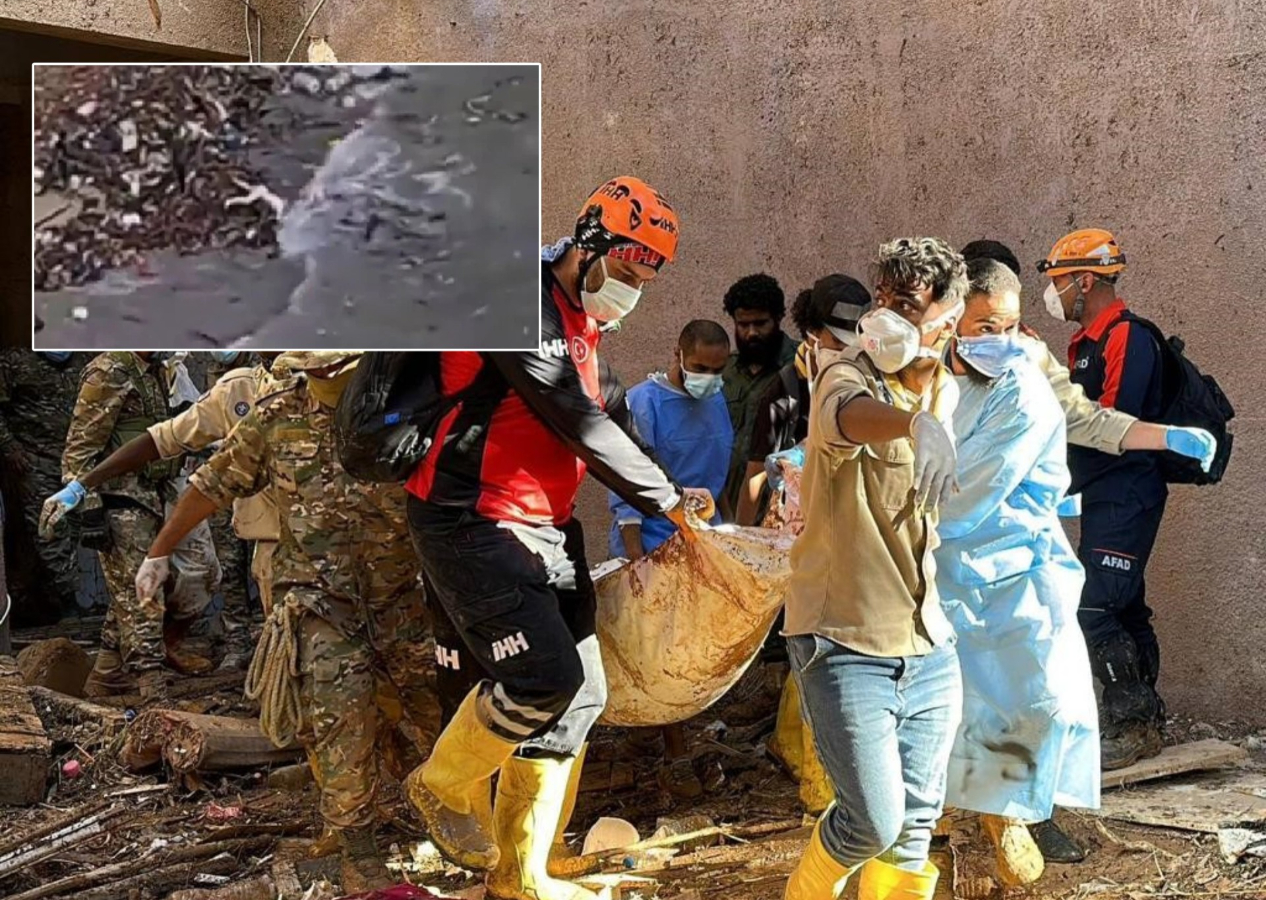 Libya sahillerinde korkunç görüntüler! Görevliler her yerden ceset topluyor...