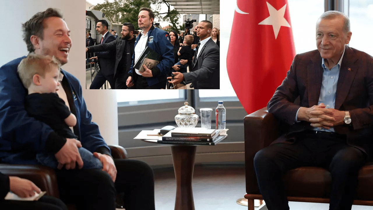 Cumhurbaşkanı Recep Tayyip Erdoğan Elon Musk'ı Türkevi'nde kabul etti!