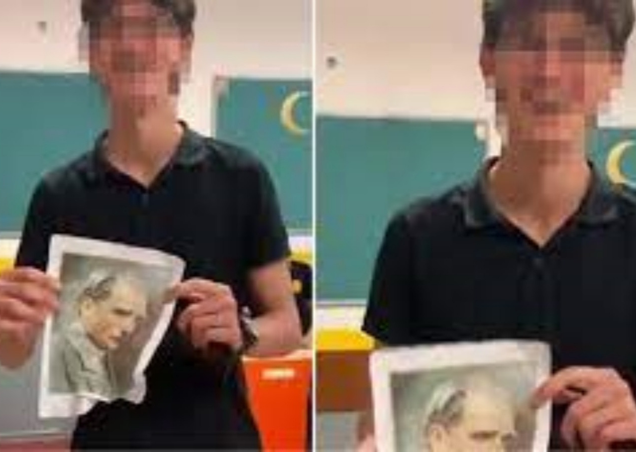 Valilik duyurdu: Atatürk'ün fotoğrafına uygunsuz hareketler yapan lise öğrencisi gözaltına alındı!