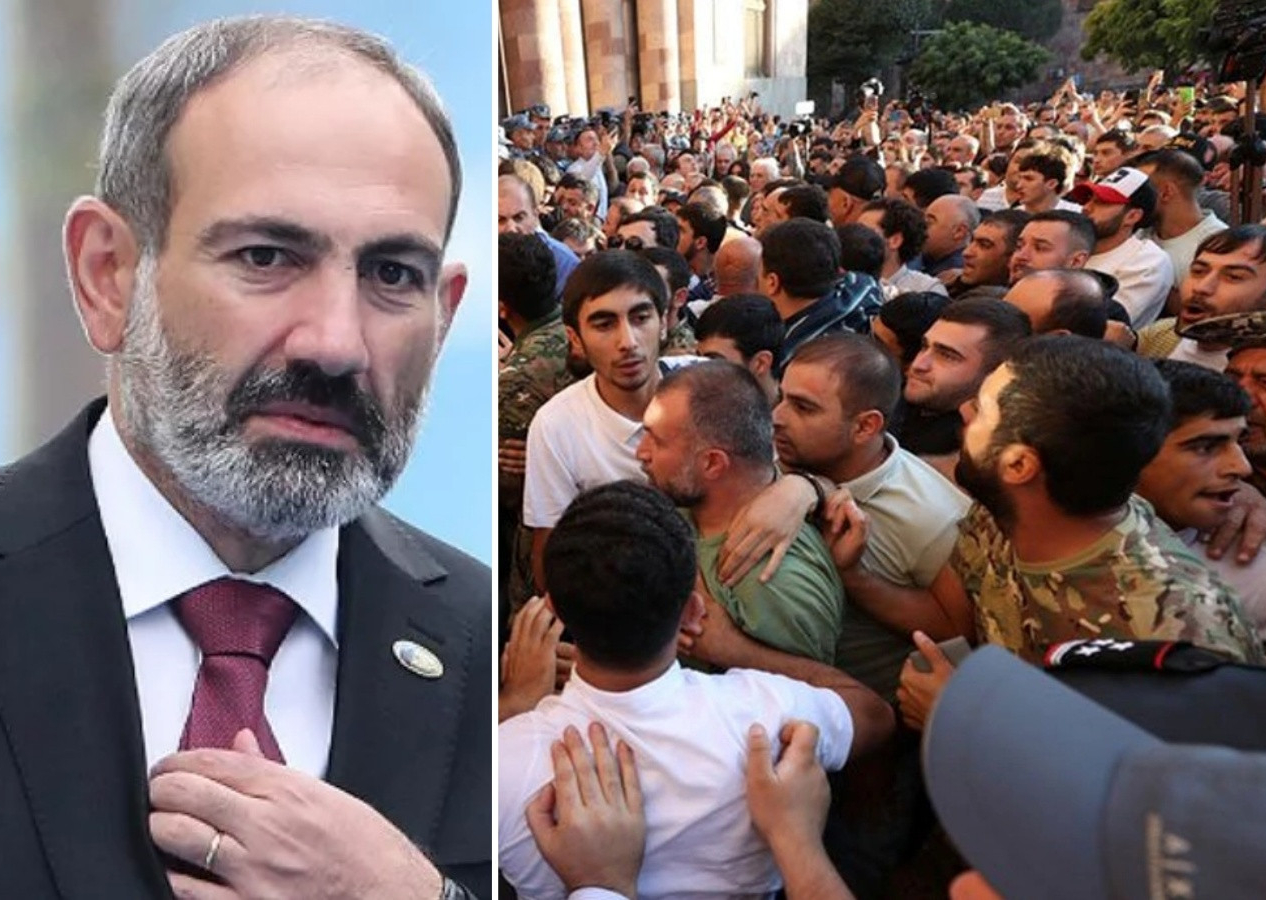 Azerbaycan'ın Anti-Terör Operasyonu sonrası Ermenistan karıştı! 'Paşinyan istifa' sloganları....