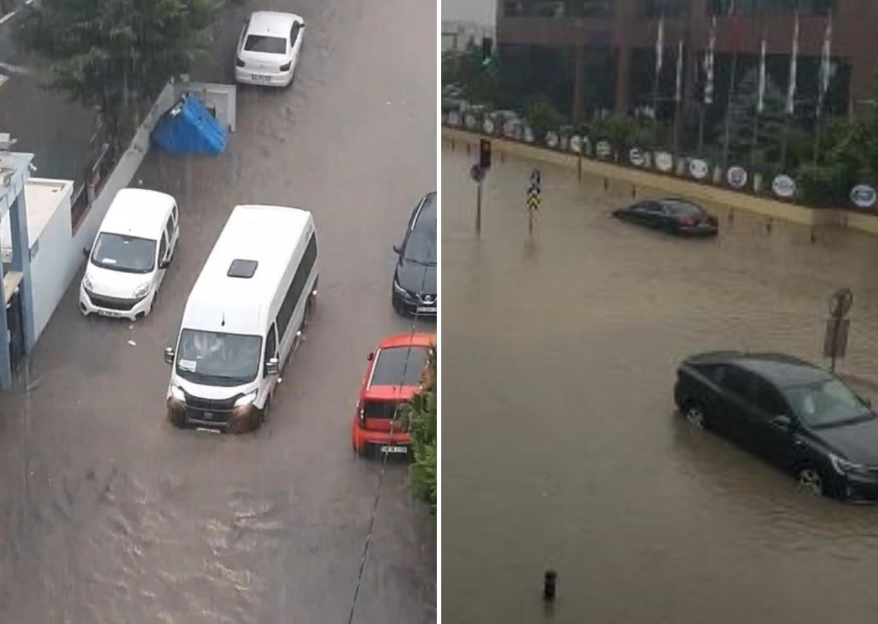 İstanbul Anadolu Yakası'nda sağanak yağış etkisini artırdı! Pendik'te birçok yeri su bastı...