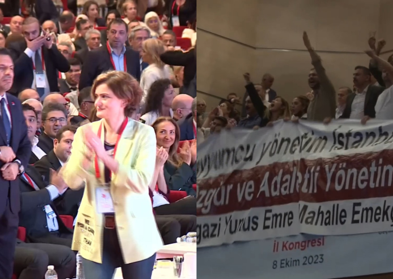 CHP İstanbul İl Kongresi'nde Canan Kaftancıoğlu'na büyük tepki! Kürsüye çıkarken yuhalandı...