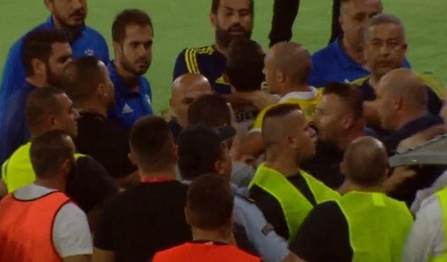 Vardar-Fenerbahçe maçı sonrası kavga