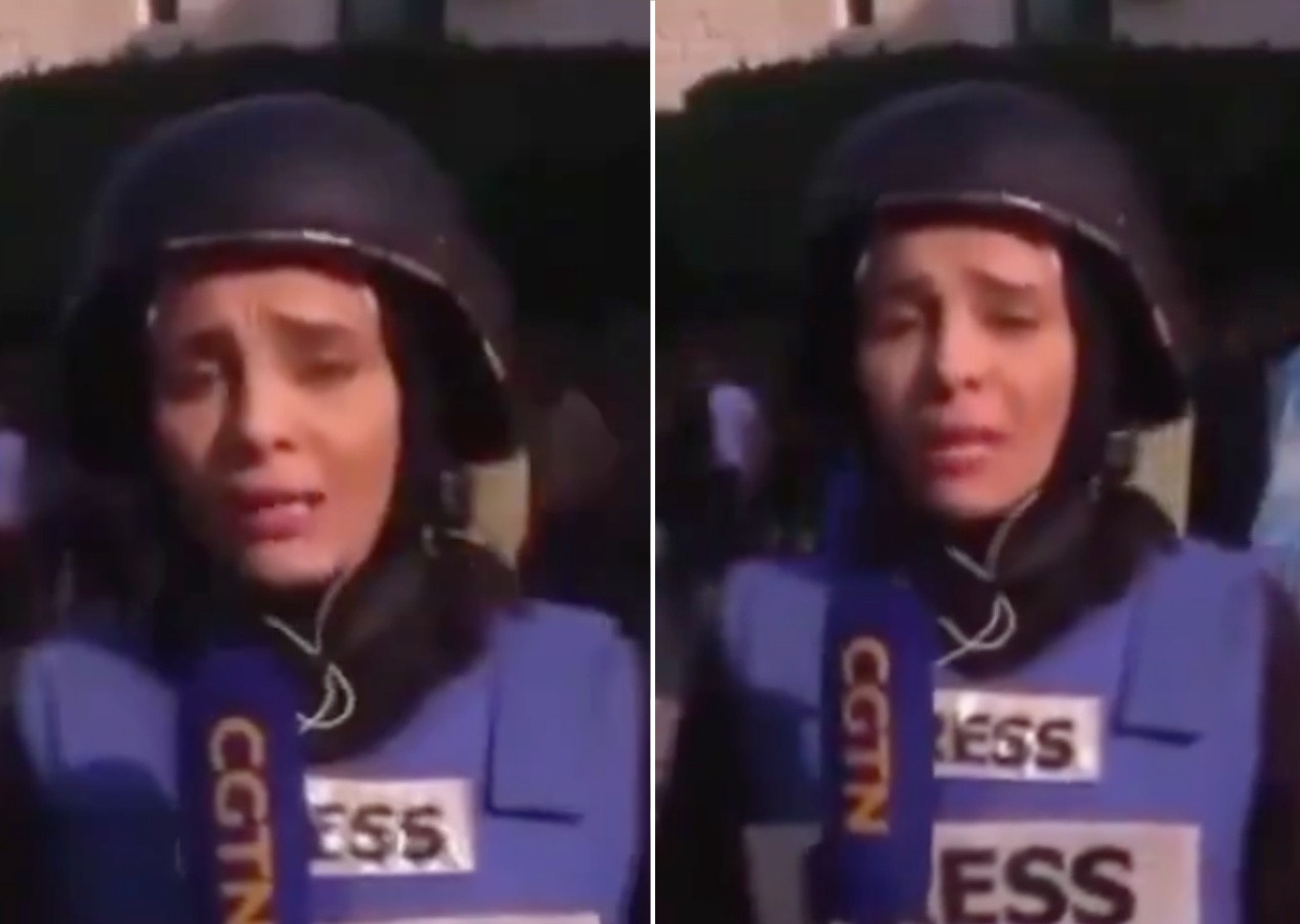 İsrail zulmü Çin Devlet Televizyonu'nda! Muhabir gözyaşlarına boğuldu: Kafası olmayan çocuklar var..