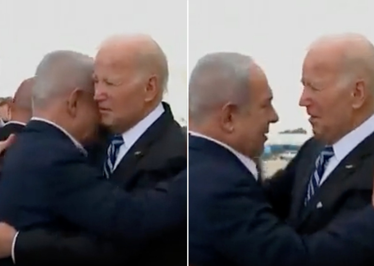 ABD Başkanı Biden İsrail'de: Uçaktan iner inmez Netanyahu ile sarıldılar!
