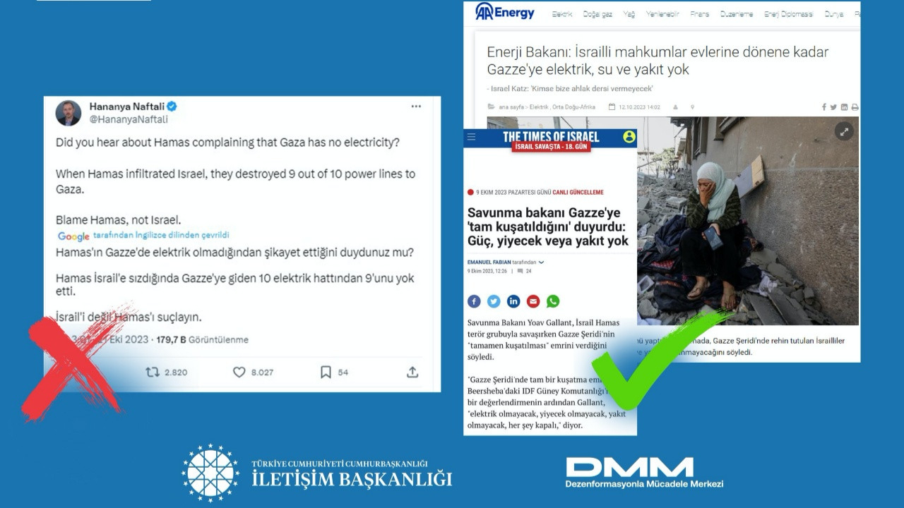 Naftali'nin "Gazze'ye giden elektrik hatlarını Hamas yok etti" iddiası yalan çıktı!