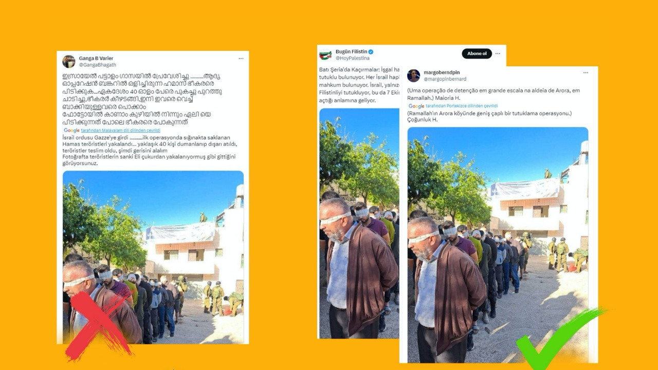 Fotoğrafın gerçek yüzü ortaya çıktı! İsrail askerleri Hamas üyelerini değil bakın kimleri gözaltına almış...
