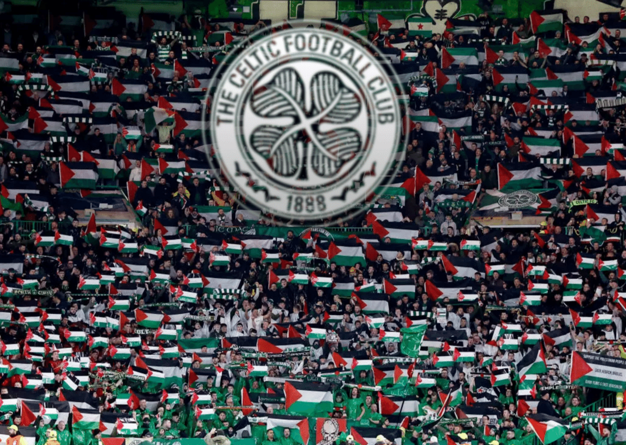 Celtic taraftarı uyarıları dinlemedi! Dev maçta "Filistin" manifestosu