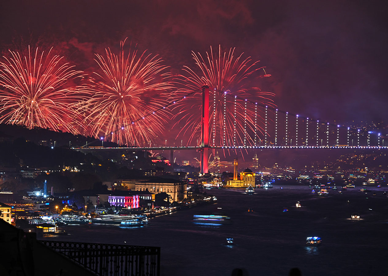 İstanbul'da Cumhuriyet Bayramı kutlamalarından eşsiz görüntüler!