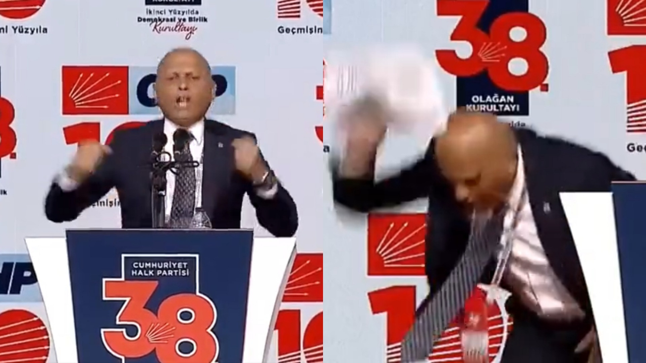 Kurultayda mikrofonu kapatılan CHP'li adeta çıldırdı!