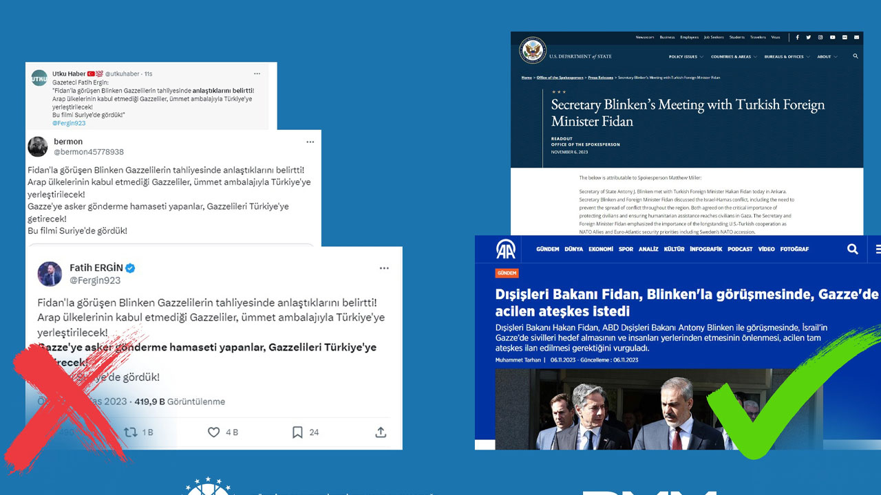 Dezenformasyonla Mücadele Merkezi, "Gazzelilerin Türkiye'ye yerleştirileceği" iddiasına yanıt