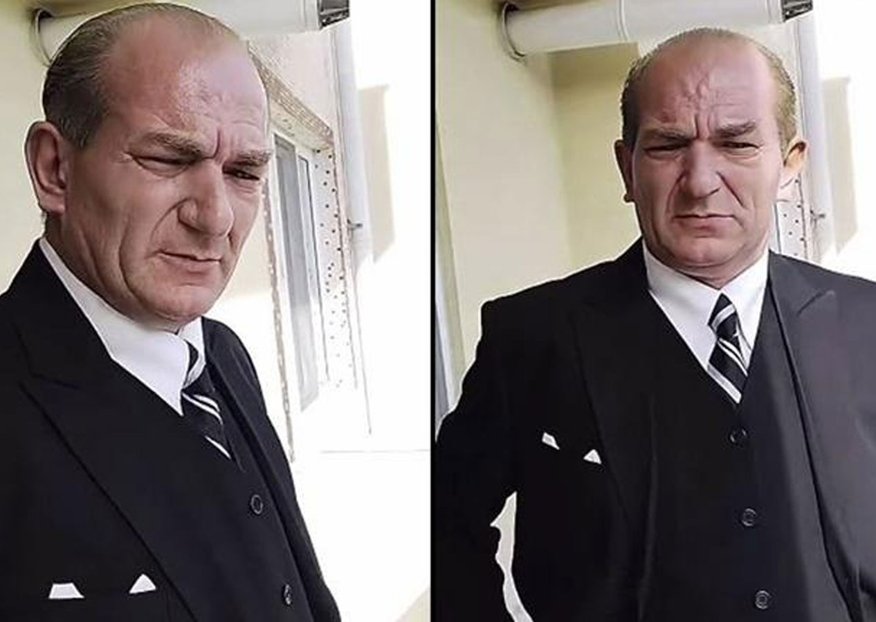 Atatürk'e benzerliğiyle ünlü olan Serdar Görel 10 Kasım'da da canlı yayın açıp bağış topladı