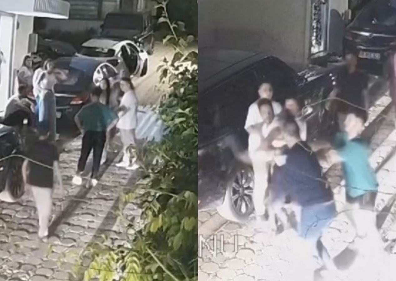 Kavga görüntüleri ortaya çıktı! Dilan Polat tekme, Engin Polat yumruk atmış!