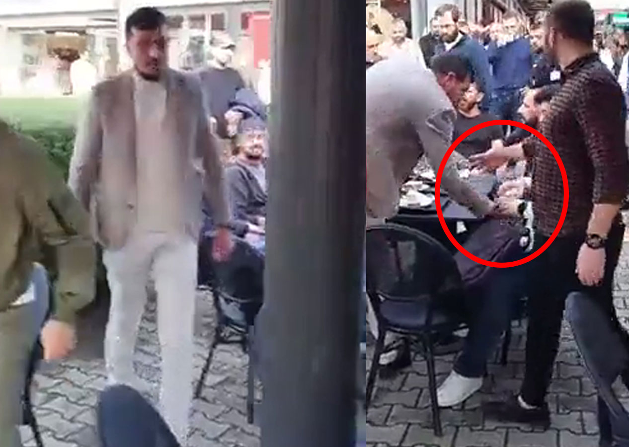 Boykota gölge düştü! İzmit'te bir grup Starbucks'ı basarak müşterilerin kahvelerini döktü