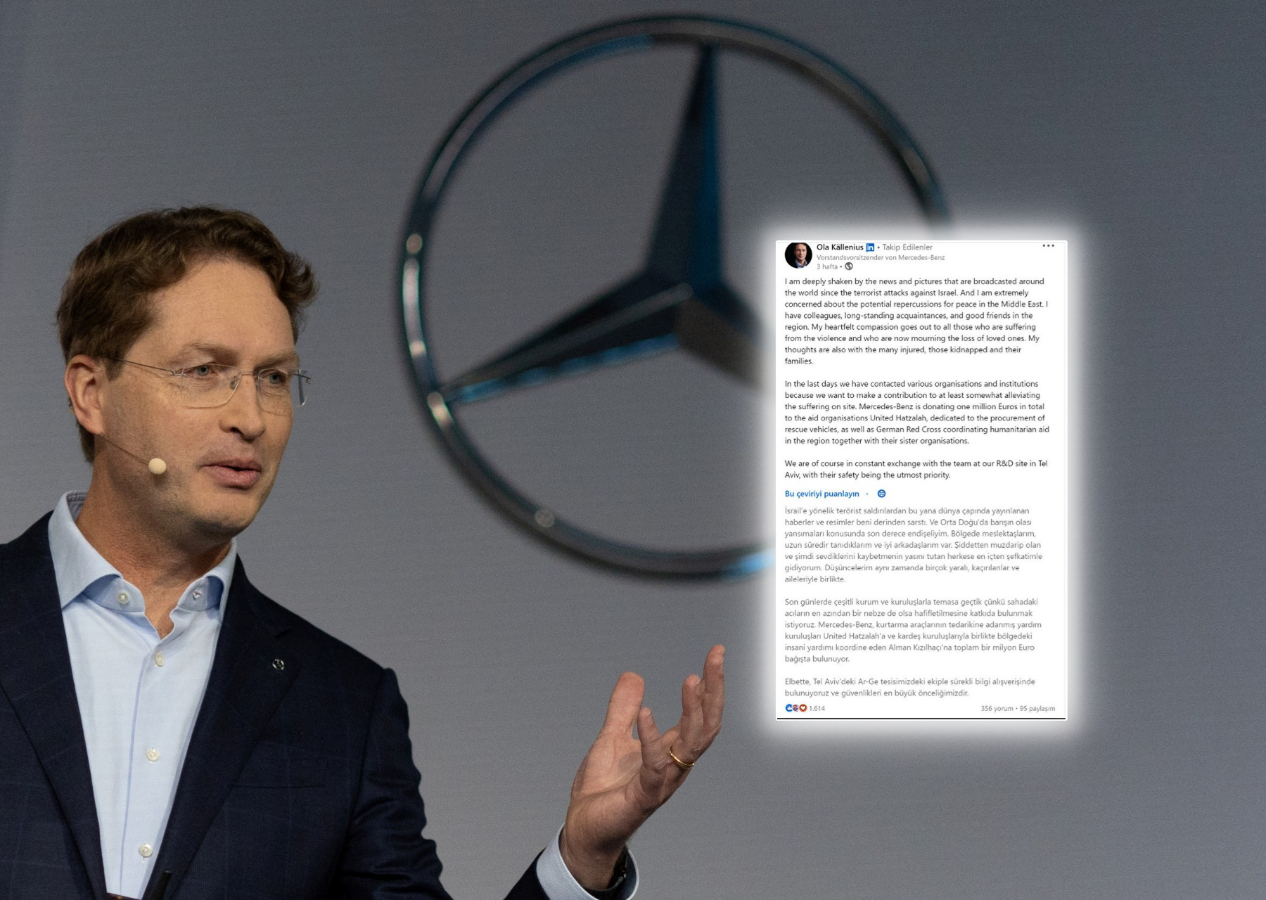 Mercedes'ten bebek katili İsrail'e milyonluk yardım! CEO duyurdu...