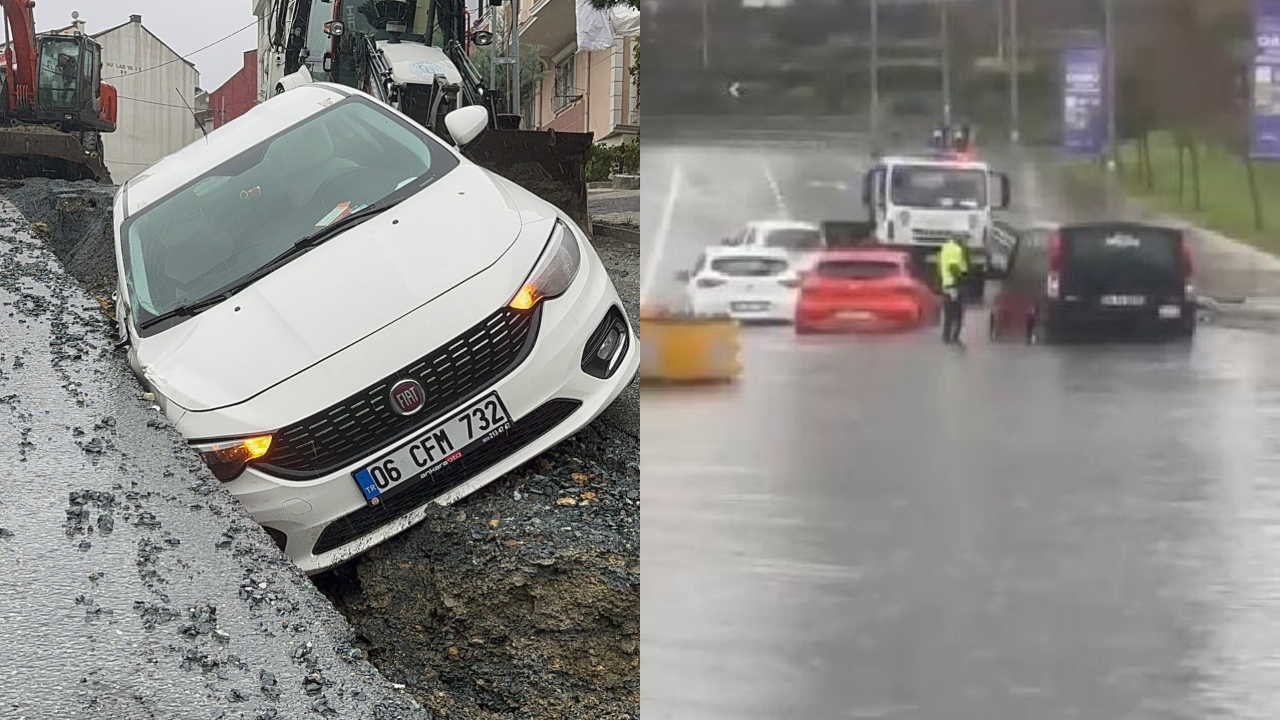 İstanbul'u sağanak yağış vurdu: Sokaklar göle döndü, araçlar mahsur kaldı