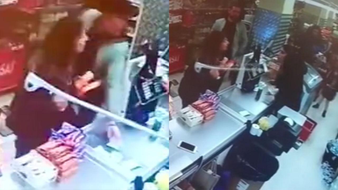 Koltuk değneğiyle kasiyere saldırdı: "İkinci kasayı aç" kavgası