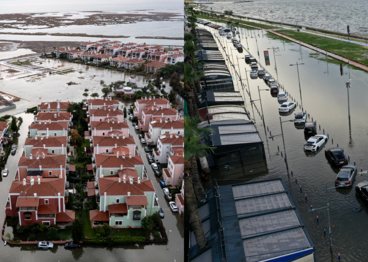 İzmir'i şiddetli yağış ve fırtına vurdu: Tsunami etkisi yarattı!