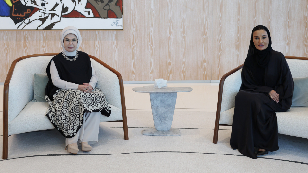 Emine Erdoğan, Katar Vakfı Başkanı Şeyha Moza'yla görüştü: Filistin için Tek Yürek
