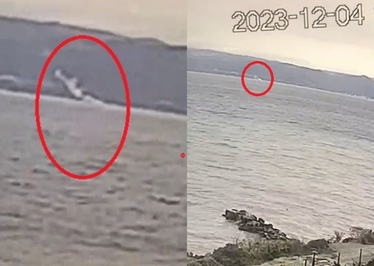Deprem anında kaydedildi: Denizin ortasından dumanlar yükseldi