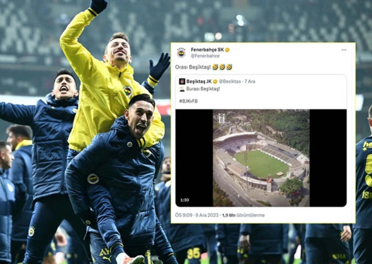 Fenerbahçe'den derbi sonrası Beşiktaş'a olay gönderme! ''Burası...'' ''Orası...''