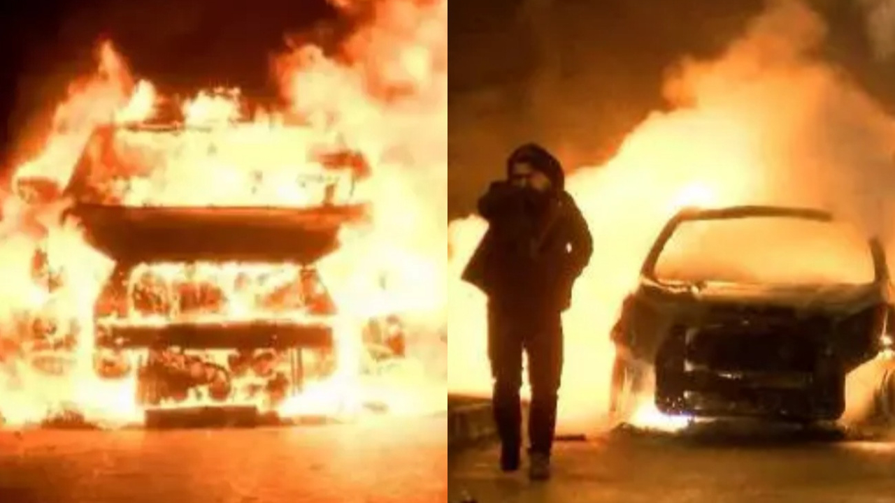 Kartal'da seyir halindeki otomobil alev alev yandı!