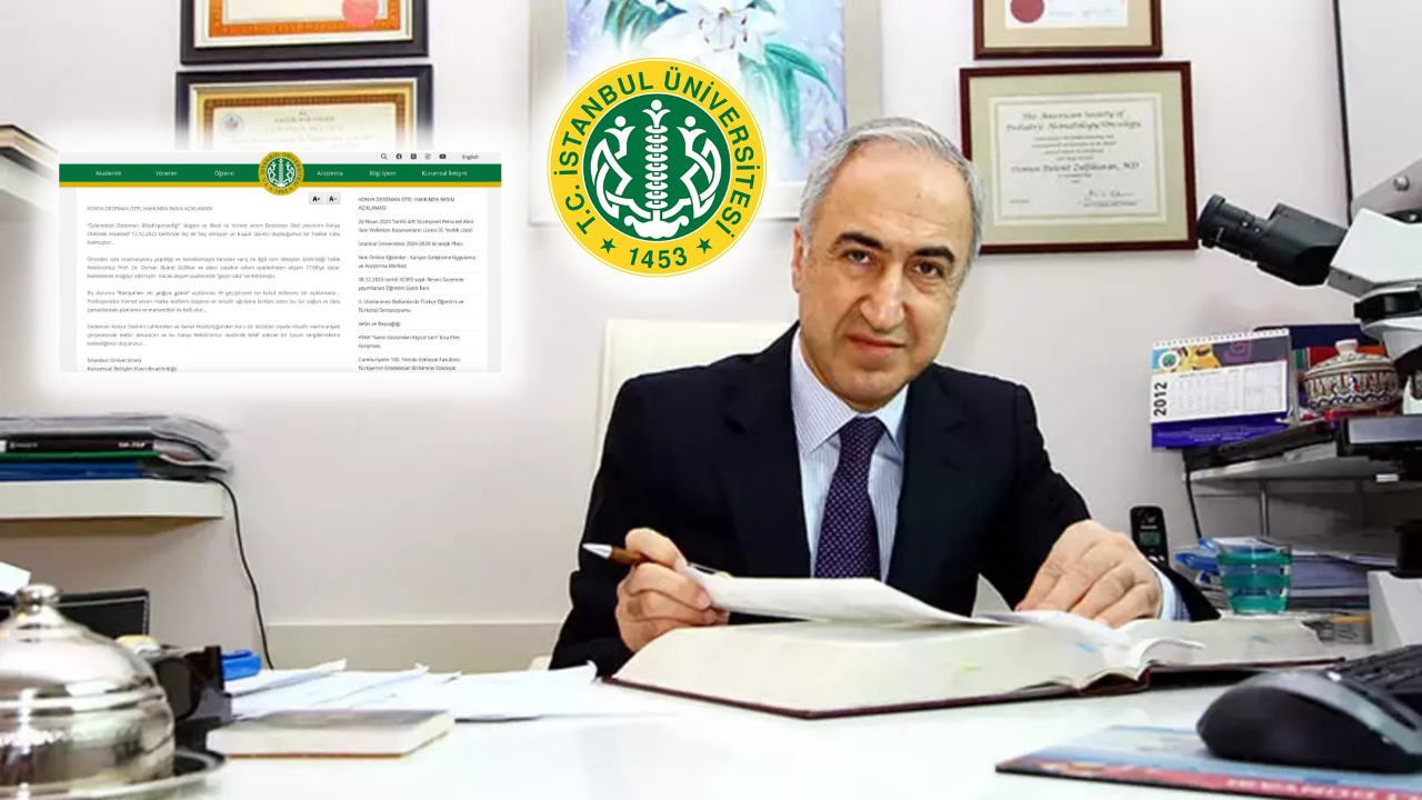İstanbul Üniversitesi Rektörü bir otel ile ilgili şikayetini üniversitenin resmi sitesinden yayınlattı
